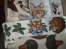 APPLIQUE cut sew PANEL Kids PILLOWS Cotton QUILT Fabric U-PICK read for INFO