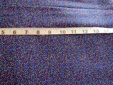 1 yd 100% Cotton Fabric Blue with Tiny Colored Dots by Andover Fabrics
