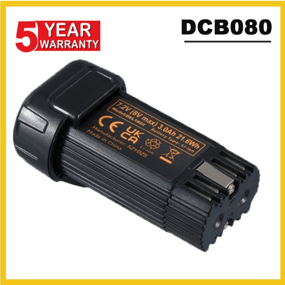 Dcb080 8V Lithium Ion Battery For Dewalt DCB080 DCF680N1 DW4390 DCF680N2 ...