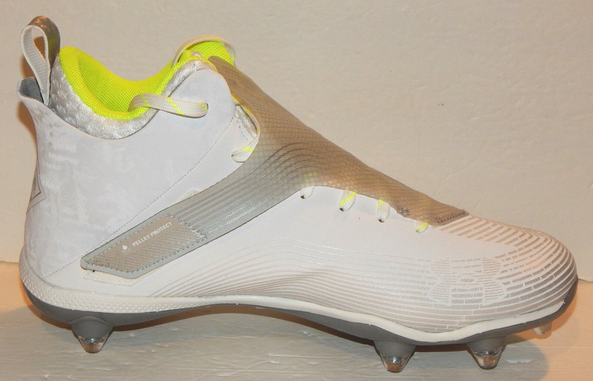 Under Armour Highlight Hammer D Football Cleats 3025086-100 Mens 11.5 White Volt 71E-Gy-EPZL.jpg_BO30,255,255,  main image 3