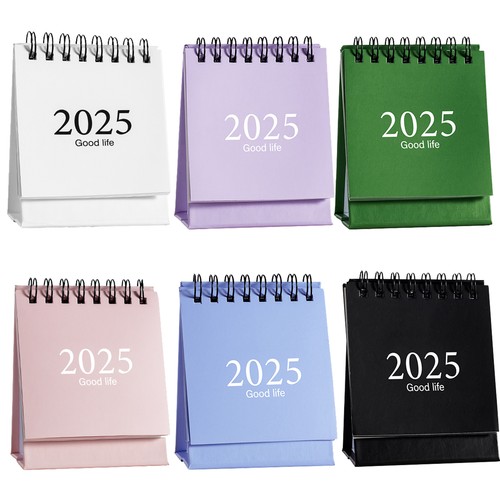 2025 Mini Desk Calendar Small Desktop Standing Flip Monthly Calendar Decorative