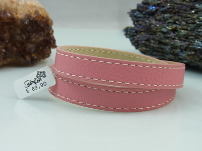 Beka Bell Leder Armband Wickelarmband Rosa Nr.9