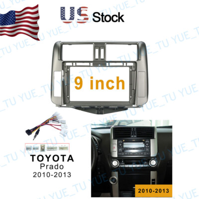 9'' Car Radio Stereo Dash Frame Trim Fascia Panel Trim for TOYOTA Prado 2010~13