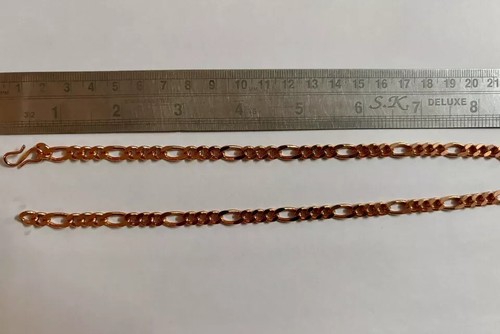 Collana catena FIGARO in rame puro 22 pollici, gioielli in rame curativo, spirituale - Foto 7 di 7
