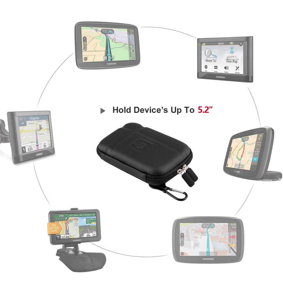 5 inch GPS Case Hard Shell Carrying Storage Bag for 5" Garmin Nuvi Tomtom GPS - Image 4 of 4