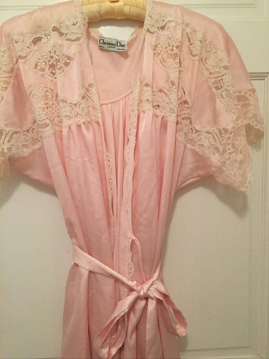 Vintage Christian Dior Pink Robe W/ Unmarked Gown | eBay