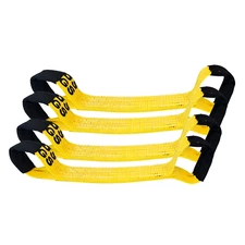 4 Pack 2" x 16" Dog Bone Short Strap for 8-Point Tie Down System RollBack