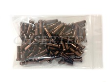 MTB Road BMX Bike 7075 Alloy Spoke Nipples 2.0mm 14G 5/8" 72 Pcs Brown