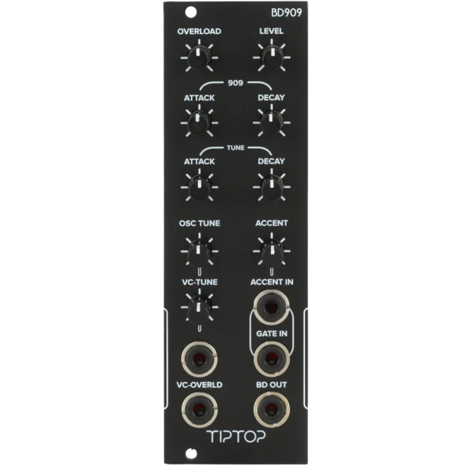 Синтезаторный модуль Eurorack для генератора басовых барабанов Tiptop Audio BD909, черный