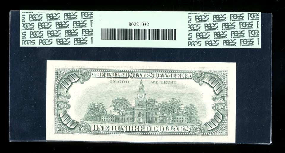 DBR 1990 $100 San Francisco Fr. 2173-L Superb Gem PCGS 68 PPQ Serial L37249073A - Image 2 of 2