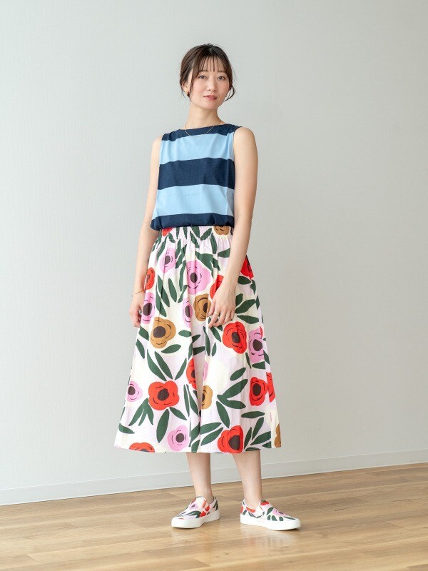 ユニクロ　マリメッコ　marimekko XXL 日本未発売　リネン　スカート ユニクロ マリメッコ marimekko XXL 日本未発売 リネン スカート