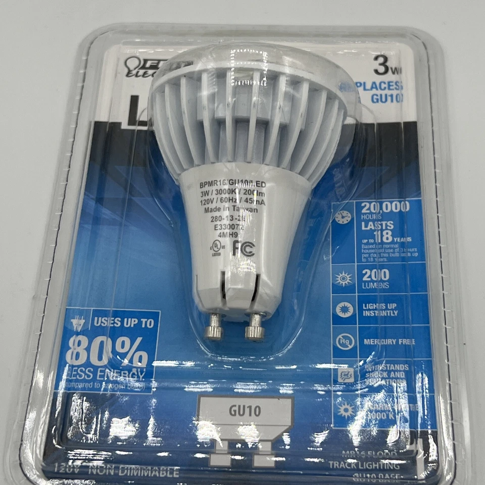 FEIT Electric Replaces GU10 Base 3W MR16 Flood Track Lighting 120V 1 Light Bulb - Image 3 of 4