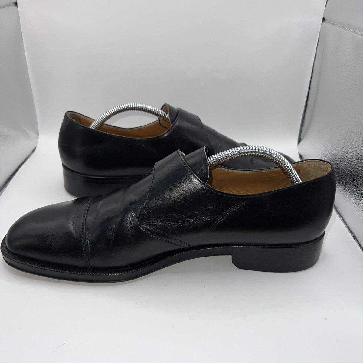 Black CIRO SCHIANO Leather Captoe Monk strap Dress Shoes Men  display picture 1