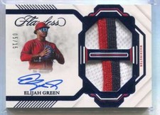 2023 Panini Flawless Autographs Sapphire Elijah Green Rookie Dual Patch Auto /15