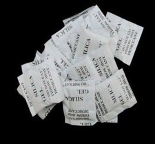 Lot 100/500pcs 1g Packets of Silica Gel Sachets Desiccant Pouches Granules  NEW