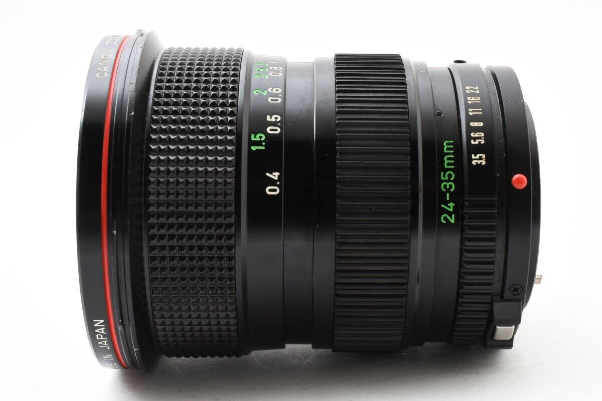 CANON NEW FD 24-35mm F3.5 L R6089 #19 Black Lens with Cap CANON NEW FD 24-35mm F3.5 L R6089 #19 Black Lens with Cap
