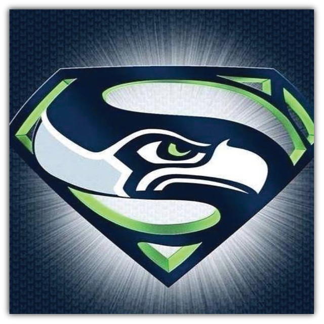 Seattle Seahawks NFL Super Mascot Car Bumper Sticker Decal 3'' or 5