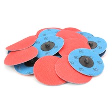 25 Pack - 3" Inch 80 Grit Ceramic Quick Change Sanding Discs Type R Roloc