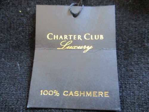 NWT CHARTER CLUB LUXURY Black 2 Ply CASHMERE Crew NECK Sweater 2X $139 - Picture 2 of 2