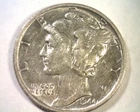 1944-D MERCURY DIME ABOUT UNCIRCULATED+ AU+ NICE ORIGINAL BOBS COINS 99c SHIP