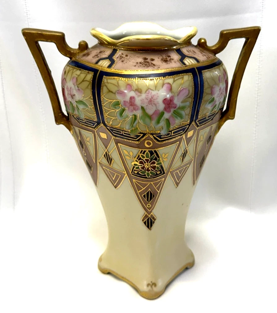金色日本古董花瓶| eBay