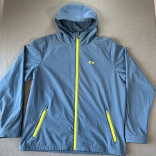 Oakley Jacket Mens 2XL Blue Full Zip Lightweight Performance Gorpcore Tech Wear