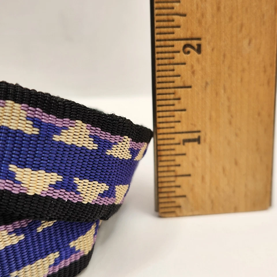 Пояс Bison Designs нейлоновая лента размер США большой фиолетовый черный геометрический регулируемый - Изображение 2 из 4