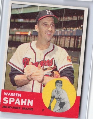 1963 Topps Warren Spahn #320 - Braves - VgEx - S6643