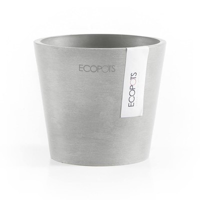 Amsterdam Mini Durable Modern Round Recycled-Based Composite Flower Pot Plant...