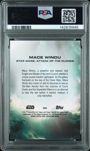 2025 STAR WARS CHROME MACE WINDU SAMUEL JACKSON /25 ORANGE REFRACTOR ...
