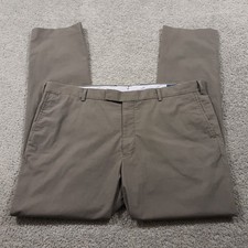 Polo Ralph Lauren Chino Pants Mens 40 x 32 Gray Slim Fit Flat Front Cotton Blend
