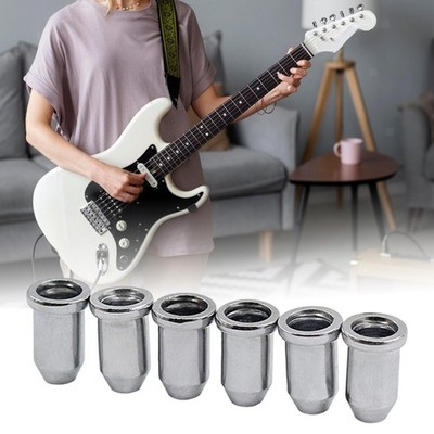 6 Stück Gitarrensaite durch Korpus Beschläge stabile Instrumententeile Buchse