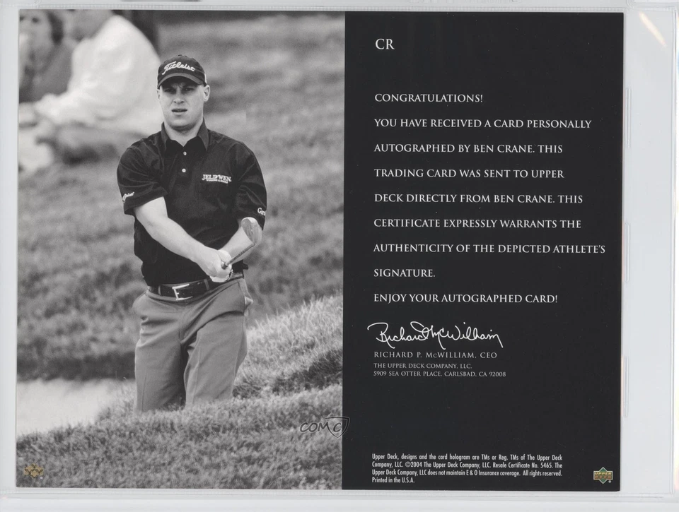 2004 SP Signature Signature Shots Ben Crane #CR Auto - Image 2 of 2