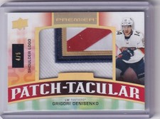 Grigori Denisenko 2021-22 Upper Deck Premier Rookie Patch-Tacular #4/5 Shoulder