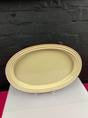 Le Creuset Flamme Orange Rot Groß Oval Schnitzen Servierplatte Platte 18,25'' Breit