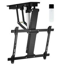 TOPSKY Electric Adjustable Ceiling TV Mount with Remote, Motorized Flip Down ...