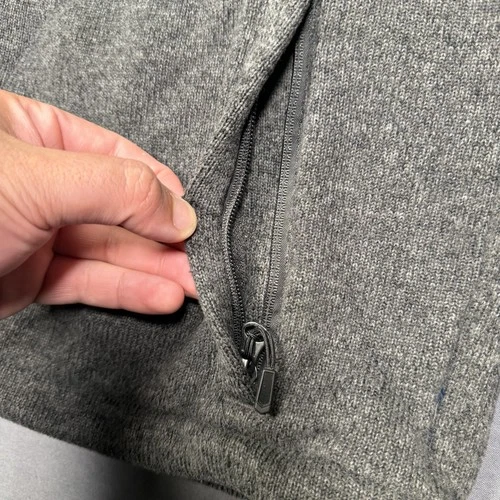 Mercedes-Benz Jacket Mens Large Gray Fleece Full Zip Stand Collar Logo Pockets image 6