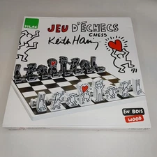 Keith Haring Limited Edition Wooden Chess Set MoMA Design by VILAC Flaws (READ)