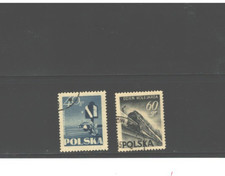 POLAND Scott 535-6 TO PUBLICIZE RAILWAYMEN S DAY. SEPT 09, 1954.  Scanned