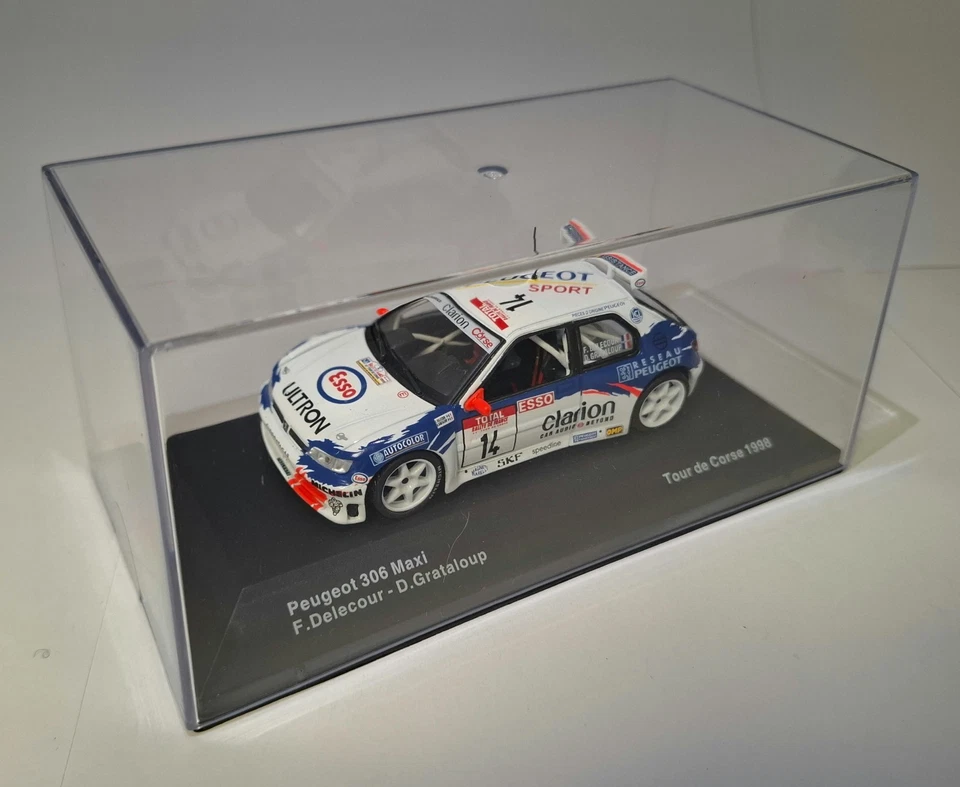 Peugeot 306 Maxi Delecour Tour de Corse 2018 1/43 IXO Scatola Vetrina nuova - Immagine 2 di 4