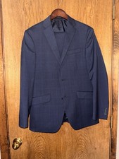 Reaction Kenneth Cole Navy Blue Suit Set- Blazer 38R 31W Pants 38x31