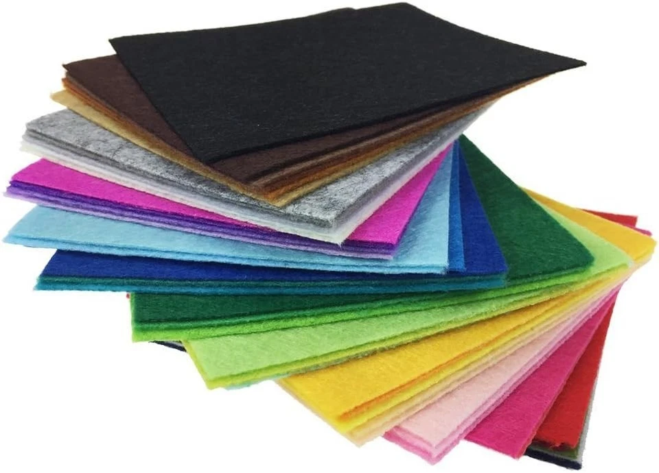 42pcs Felt Fabric Sheet 4"x4" Assorted Color DIY Craft Squares Nonwoven 1mm Thic - Image 4 of 4