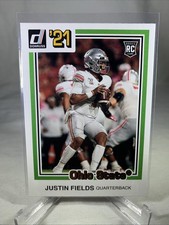 2021 Panini Chronicles Draft Picks Justin Fields #33 Donruss Orange Rookie RC