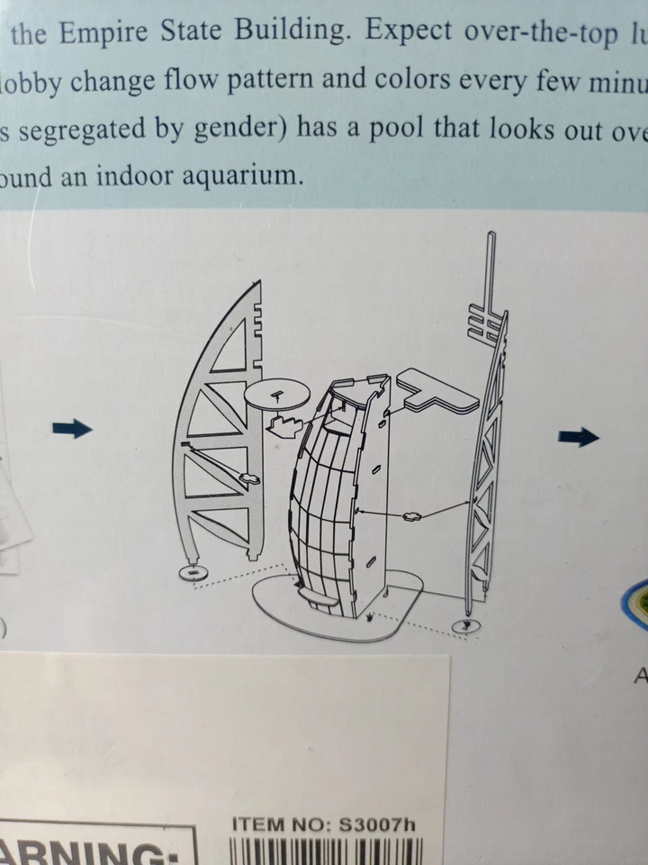 Cubic Fun Burj Al Arab 17pcs 3D Puzzle Architecture Model Building Kit - Image 4 of 4