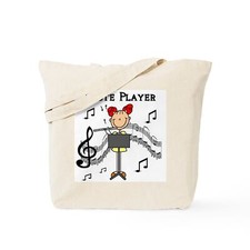 CafePress Flute Player Natural Canvas Tote Bag, Cloth Shopping Bag 272742701 