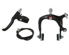 ALTA Bicycle BMX Alloy FRONT Bicycle Brake Complete Set BLACK Side-Pull Caliper