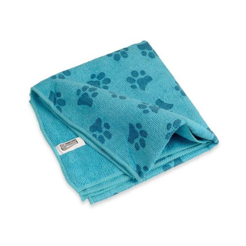 2x Blue SPONTEX Microfibre Pet Towel Cloth Super Absorbent Puppy Dog Cat Blanket - Picture 3 of 3