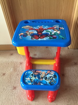 Spiderman Kids Desk And Chair Set Ebay
