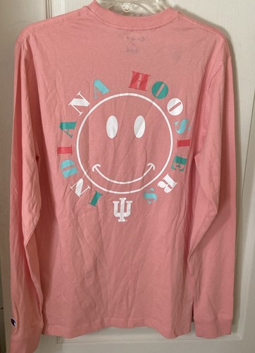 Ladies Champion long sleeve pink Indiana Hoosiers Med Graphic Tee Pocket NWT - Bild 8 von 12