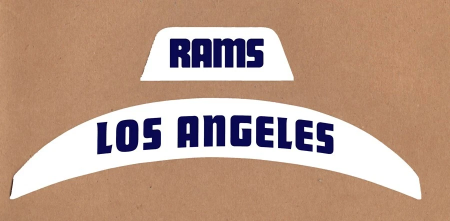 3M NOS FS Throwback Los Angeles Rams Riddell SpeedFlex Helmet Bumper Decals 20mil